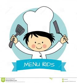 Little Boy clipart chef - Pencil and in color little boy clipart chef