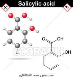 Drawing - Salicylic acid chemical model. Clipart Drawing gg80295491 ...