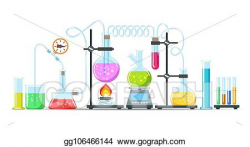 Vector Art - Chemistry lab equipment. Clipart Drawing ...