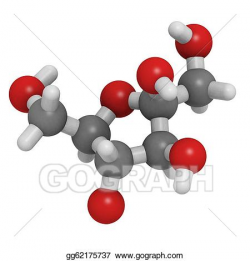 Stock Illustration - Fructose (fruit sugar) molecule, chemical ...