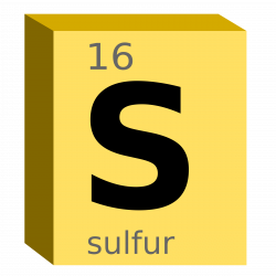 Clipart - Sulfur (S) Block- Chemistry