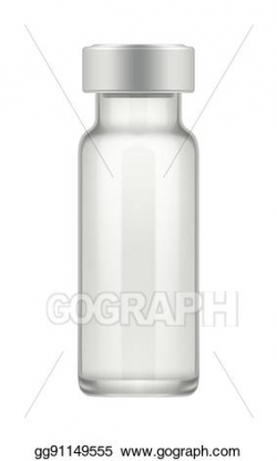Vector Art - Transparent glass vial for drug. Clipart Drawing ...
