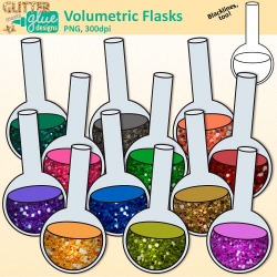 Volumetric Flask Clipart | Teacher Clip Art | Glitter Meets Glue Designs