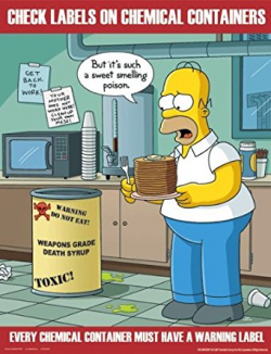 Simpsons Chemical Safety Poster - Check Labels on Chemical ...