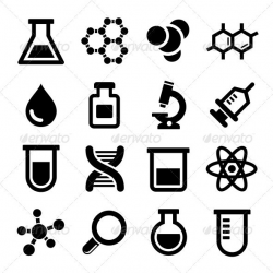 Chemical Icons Set | Icon set, Icons and Font logo