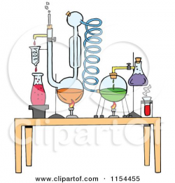 Cartoon of a Chemistry Set in a Science Lab - Royalty Free Vector ...