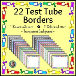 Science Chemistry Clip Art - 22 Test Tube Borders {Commercial ...