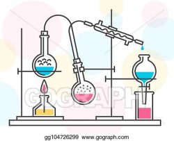 Vector Art - Process of chemical reaction in the scientific ...