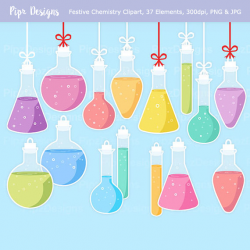Chemistry clipart flasks Potion bottle ornaments Birthday