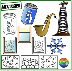 Elements, Compounds and Mixtures Clipart- Atomic Diagrams & Applications