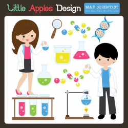 Mad Scientist Clip Art / Mad Scientist Clipart / Scientist Clipart ...