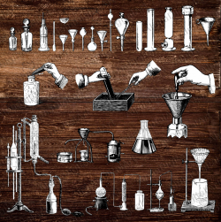 26 Vintage Engraving Chemistry clipart Alchemy clipart flask