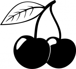 cherry clipart black and white 3 | Clipart Station