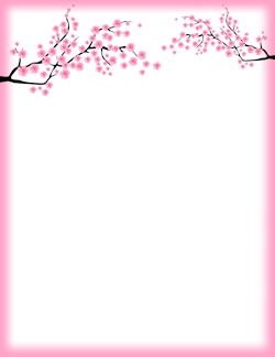 Cherry Blossom Border | FRAMES & BORDERS | Pinterest | Cherry ...