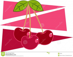 cherries drawing | Stylised drawing of a bunch of fruity red ...