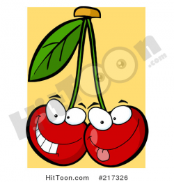 Cherries Clipart #217326: Two Cherry Characters by Hit Toon