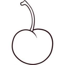 Cherry coloring page. Children can color then cut out their cherry ...
