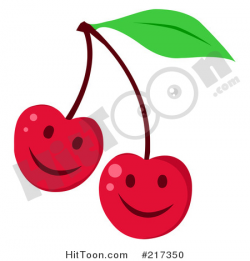 Cherry Clipart #217350: Two Happy Cherry Faces by Hit Toon