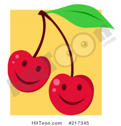Cherry Clipart #217345: Two Happy Cherries with Smiles by Hit Toon