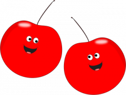 Two Smiling Cherries Clip Art - Two Smiling Cherries Image ...