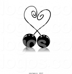 Royalty Free Black and White Cherry Heart Logo by BNP Design Studio ...