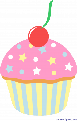 Cupcake Strawberry Sprinkles Cherry Clip Art - Sweet Clip Art