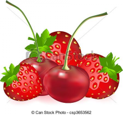 Strawberry clipart cherry - Pencil and in color strawberry clipart ...