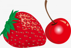 Strawberry Cherry Png Vector Material, Cherry, Strawberry, Png PNG ...