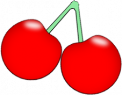 Two Cherries Clip Art - Two Cherries Image