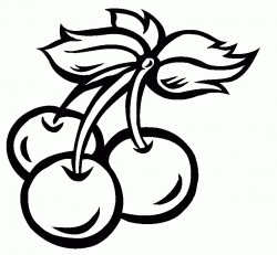Cherry Clipart Black And White | Letters Format