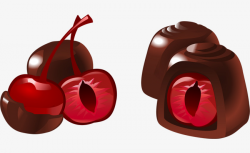 Vector Hand-painted Cherry Chocolate, Vector Diagram, Hand, Cherry ...