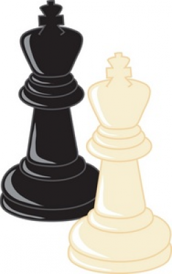 Chess Clipart Image - Black And White King Chess Pieces
