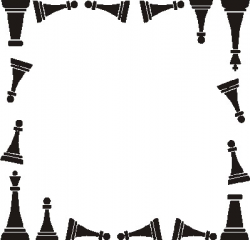 Chess clipart border - Pencil and in color chess clipart border