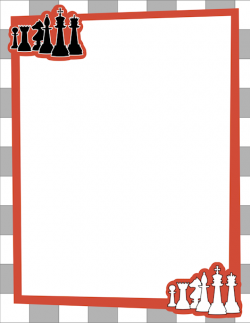 Chess page border with black and white chess pieces. Free downloads ...