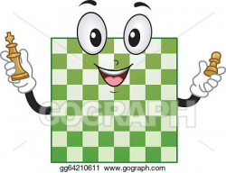 Vector Art - Chess board mascot. EPS clipart gg64210611 - GoGraph