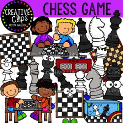 Chess Game Clipart {Creative Clips Clipart} by Krista Wallden ...