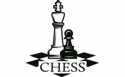 Chess Logo 3 Chessboard Pieces Setup Board Game Strategy