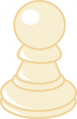 Chess Piece Clipart Image - A White Pawn Chess Piece