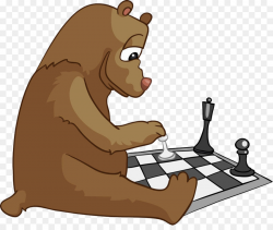 Chess Yogi Bear Cartoon - Little bear playing chess png download ...
