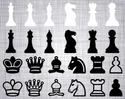 Chess SVG Bundle , Chess SVG, Chess Clipart, Chess Cut Files For  Silhouette, Chess Files for Cricut, Chess Vector, Svg, Dxf, Png, Eps,