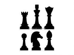 Chess Pieces Printable Clipart, Chess Pieces Vector Image, Chess Pieces  Iron On Svg, Chess Pieces Files For Cricut