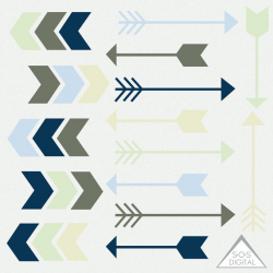 Green Arrow Clipart, Blue Arrows, Clipart Arrows, Digital Arrows ...