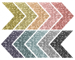 Glitter Clip Art / Chevron Sparkle Clip Art Arrows / Tribal