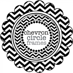 Chevron Circle Frame Clipart
