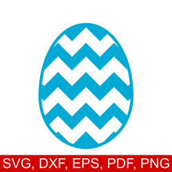 Chevron Easter Egg SVG file for Cricut and Silhouette and Chevron ...