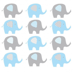 ELEPHANT CLIP ART This elephant clip art in chevron, stripes ...