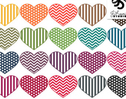 Pattern clipart heart - Pencil and in color pattern clipart heart