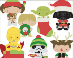 Star Wars clipart christmas - Pencil and in color star wars clipart ...