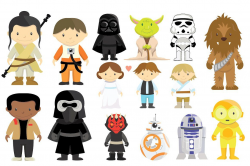 Star Wars Characters Clipart Set | Svg file, Clip art and Scrapbooks