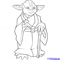 Yoda coloring page | party ideas | Pinterest | Star, Bulletin board ...